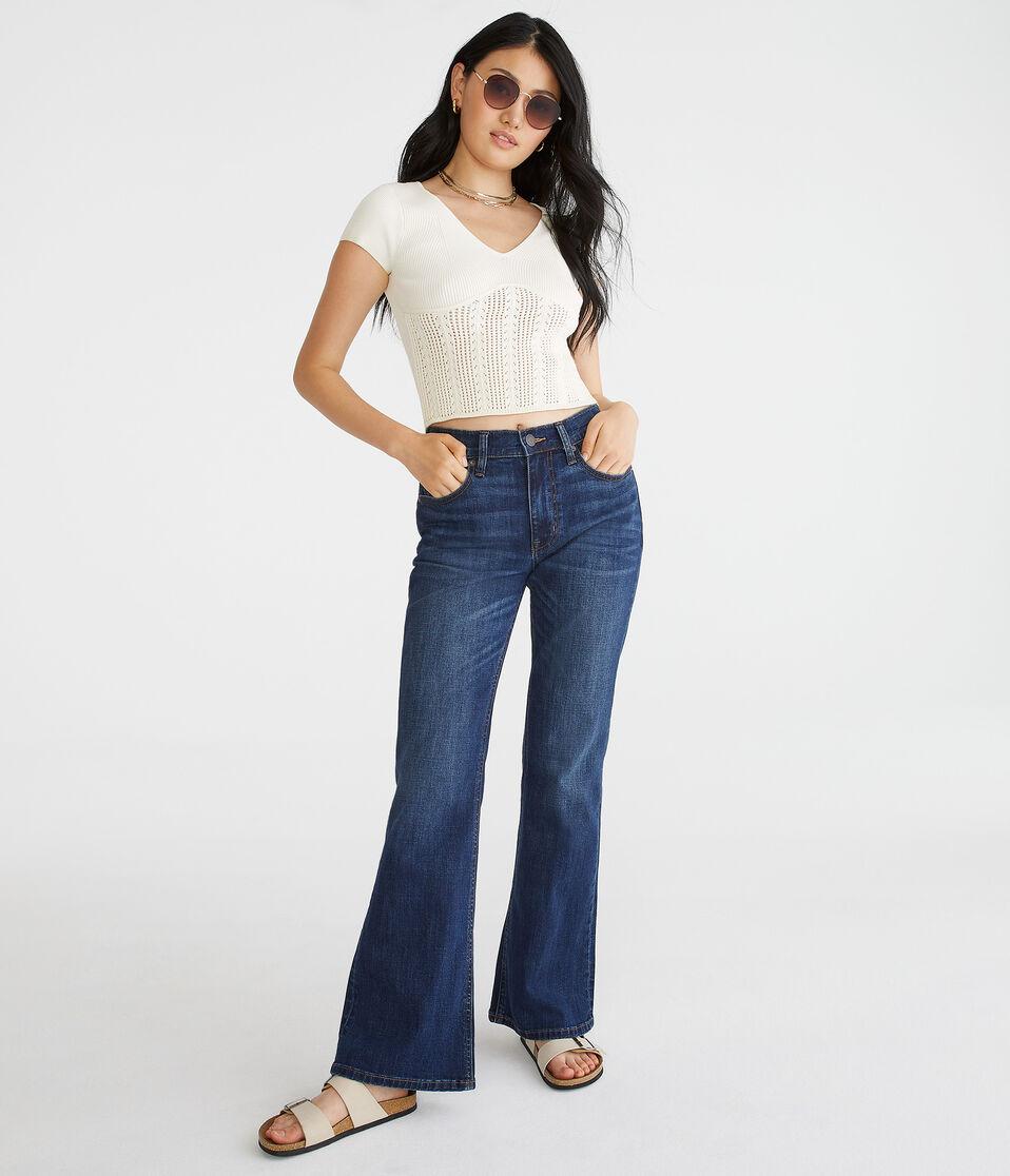 Aéropostale Flare High-Rise Jean Dark Wash