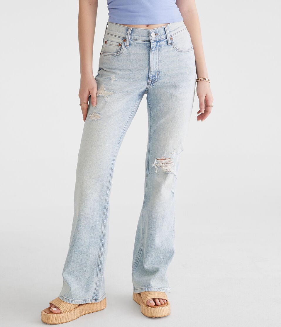 aéropostale Flare High-Rise Jean light wash