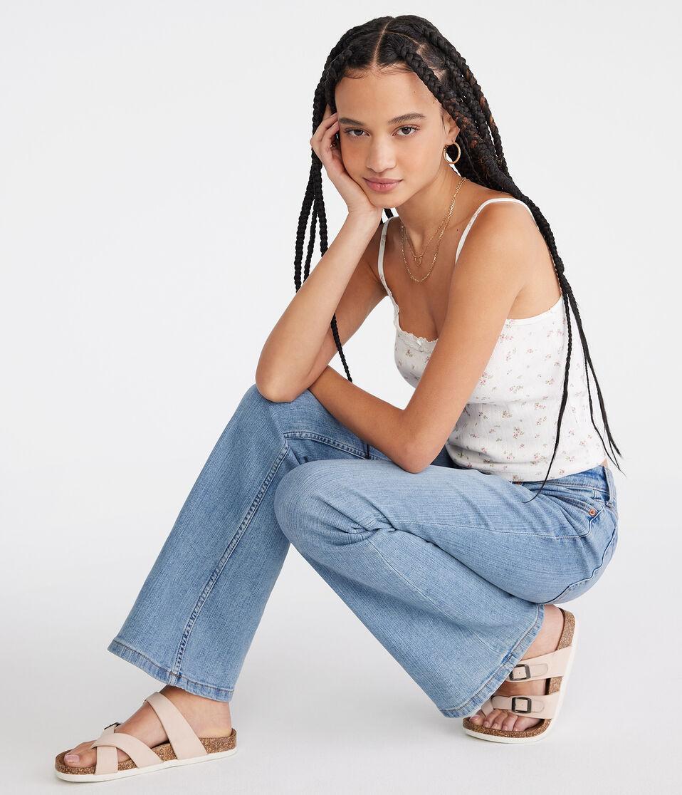 Aéropostale Flare Mid-Rise Jean Medium Wash