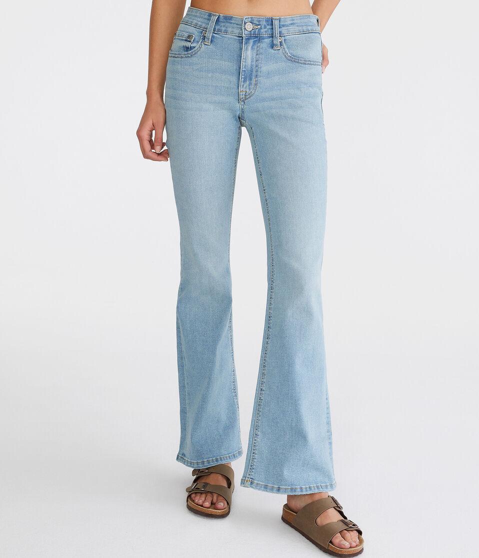 aéropostale Flare Mid-Rise Jean medium wash