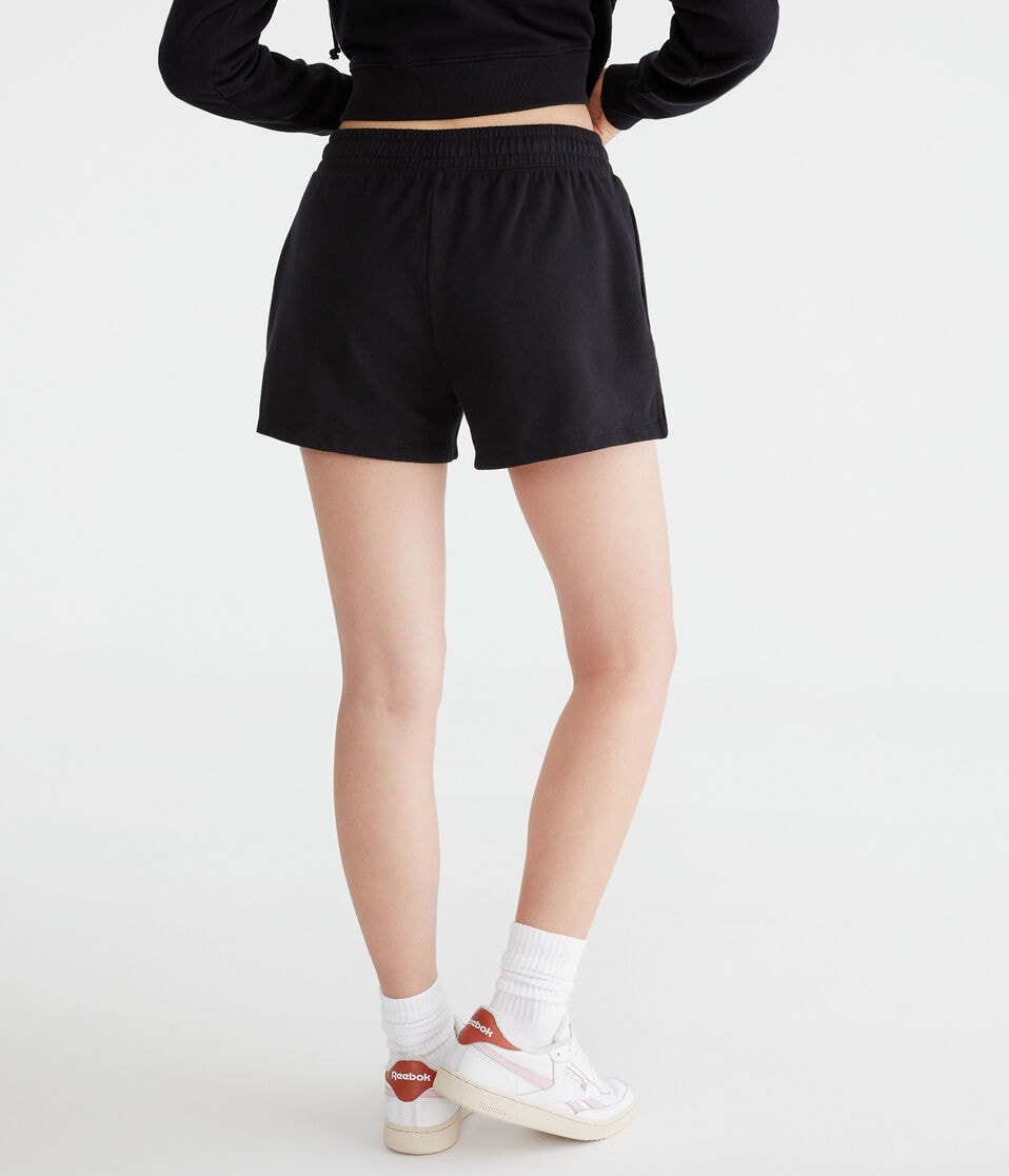 Aéropostale Fleece Slouchy Shorts Black Fox