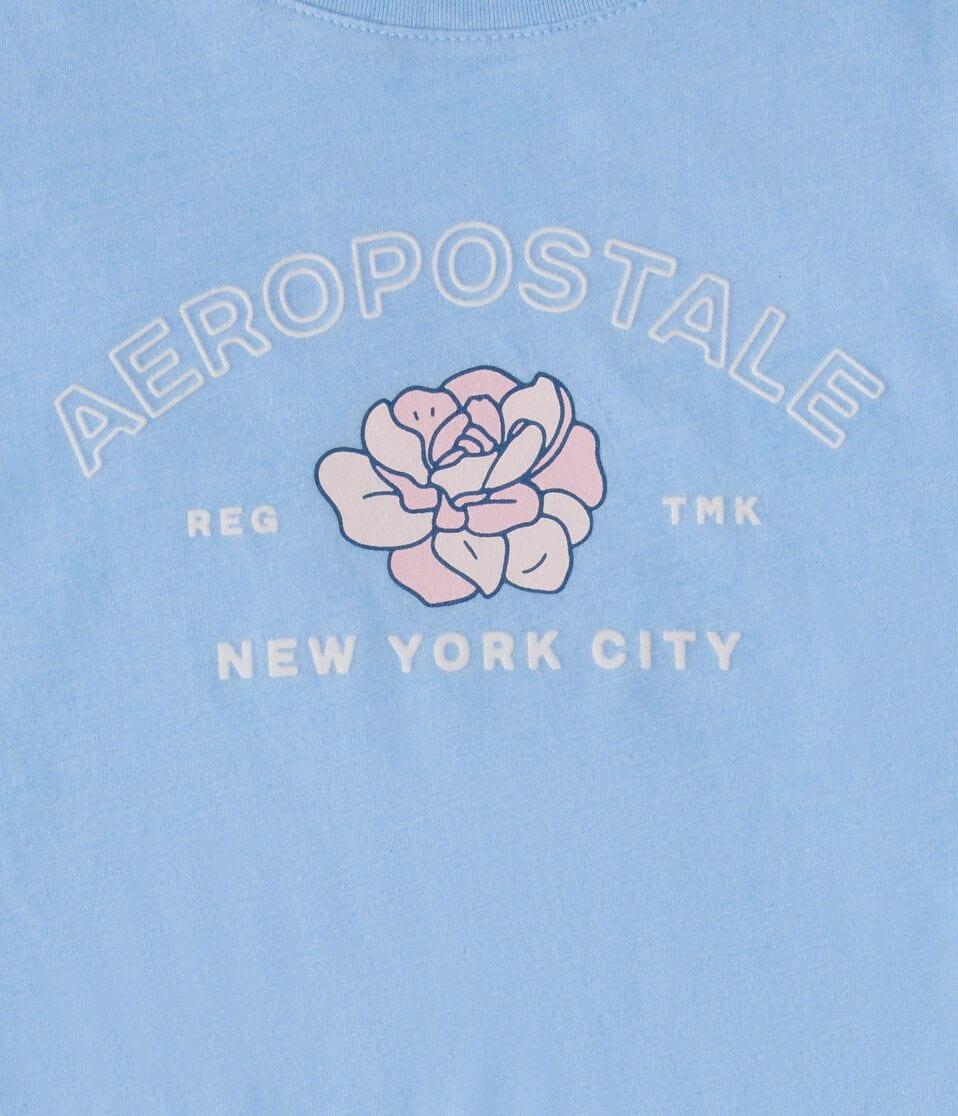 Aéropostale Aeropostale Floral Flocked Graphic Tee Atlantic Deep