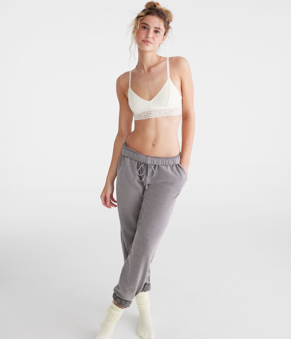 Aéropostale Floral Lace Bralette Cream