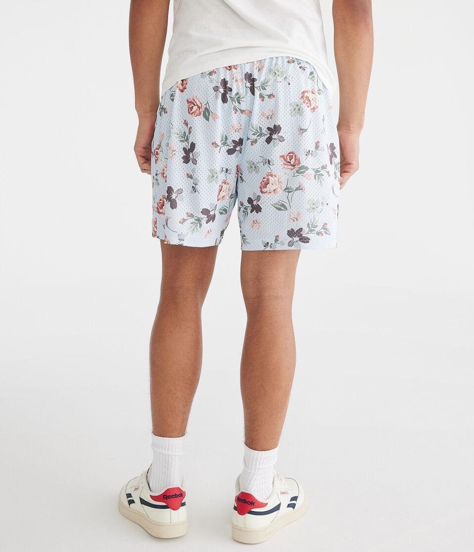 Aéropostale Floral Print Mesh Shorts 6" Pool Slide
