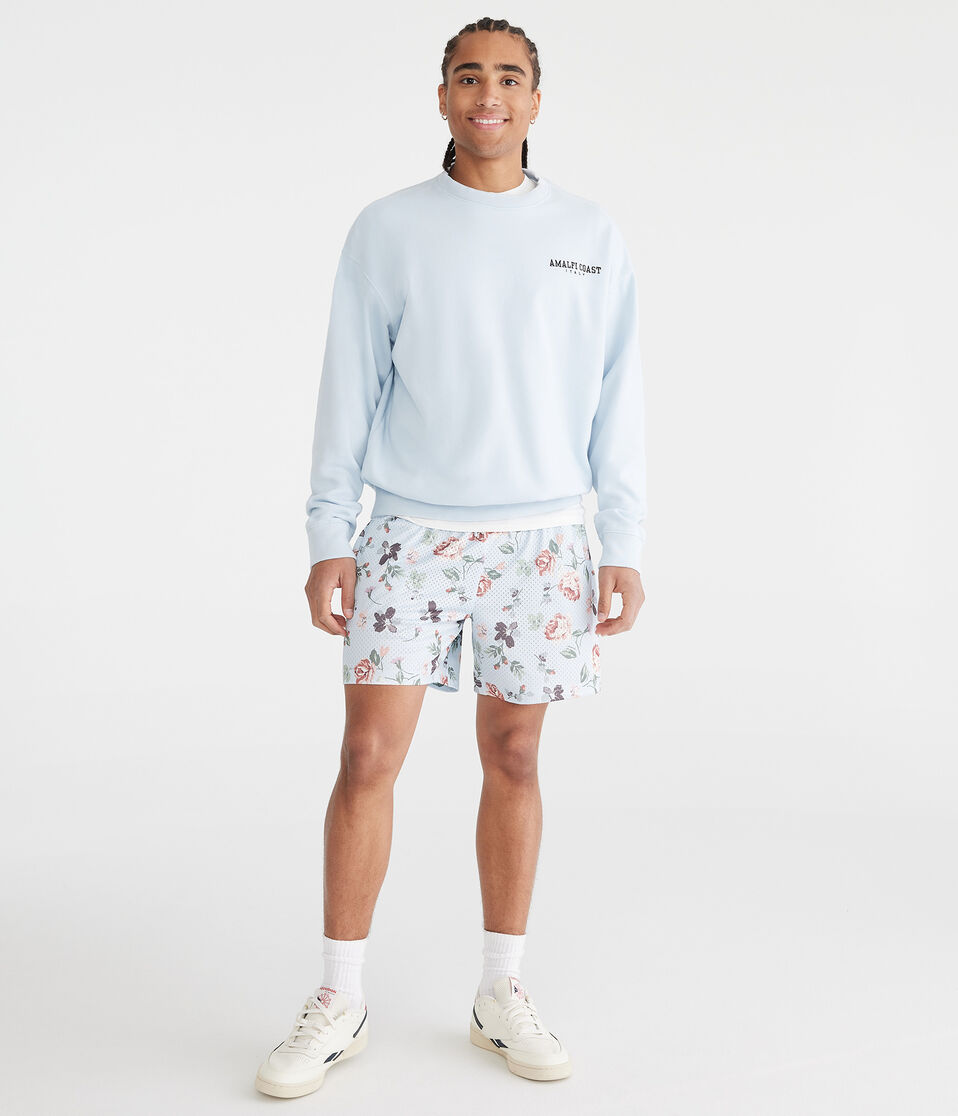 Aéropostale Floral Print Mesh Shorts 6" Pool Slide