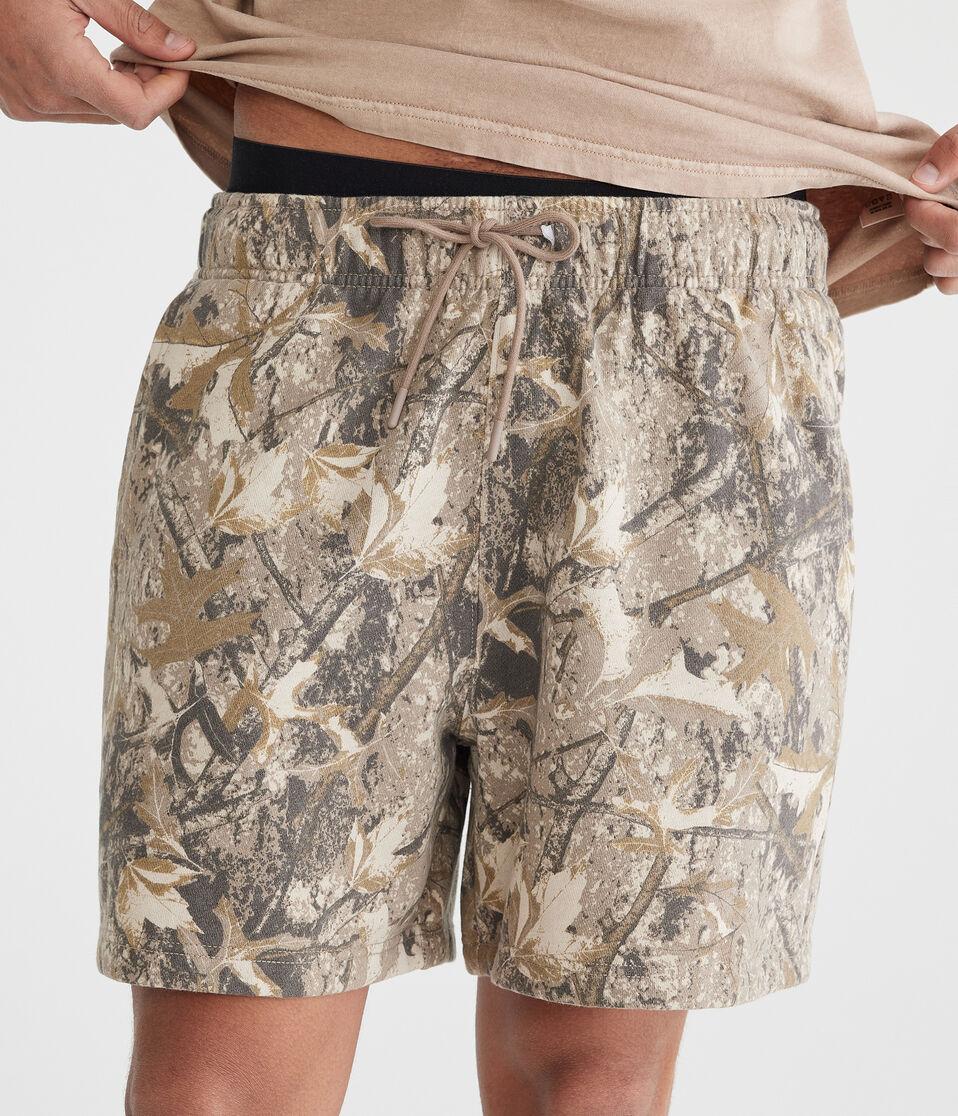 Aéropostale Forest Camo Fleece Shorts 5.5" Garland