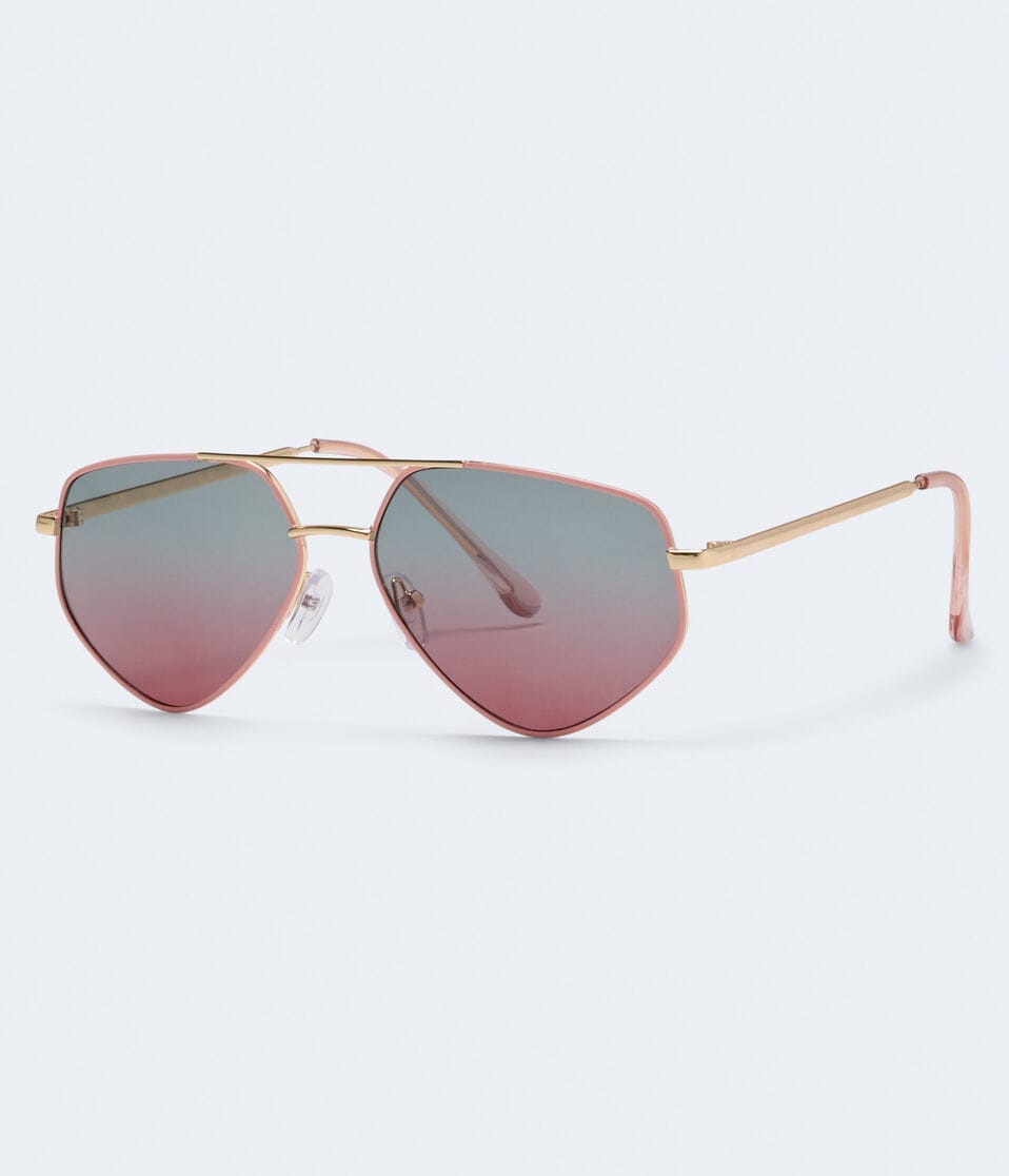 Aéropostale Geometric Aviator Sunglasses Multi