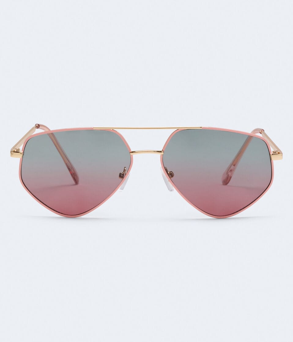 aéropostale Geometric Aviator Sunglasses multi