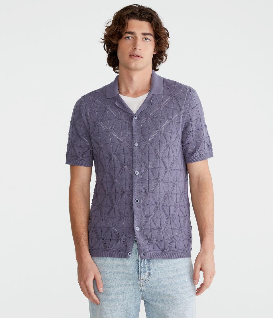 aéropostale Geometric Sweater Shirt autumn blue