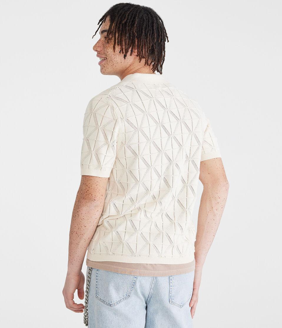 Aéropostale Geometric Sweater Shirt Soft Cream