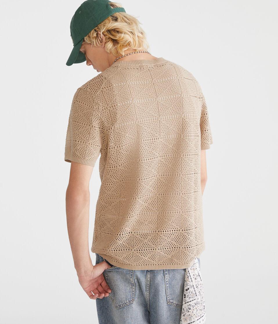 Aéropostale Geometric Sweater Tee Straw