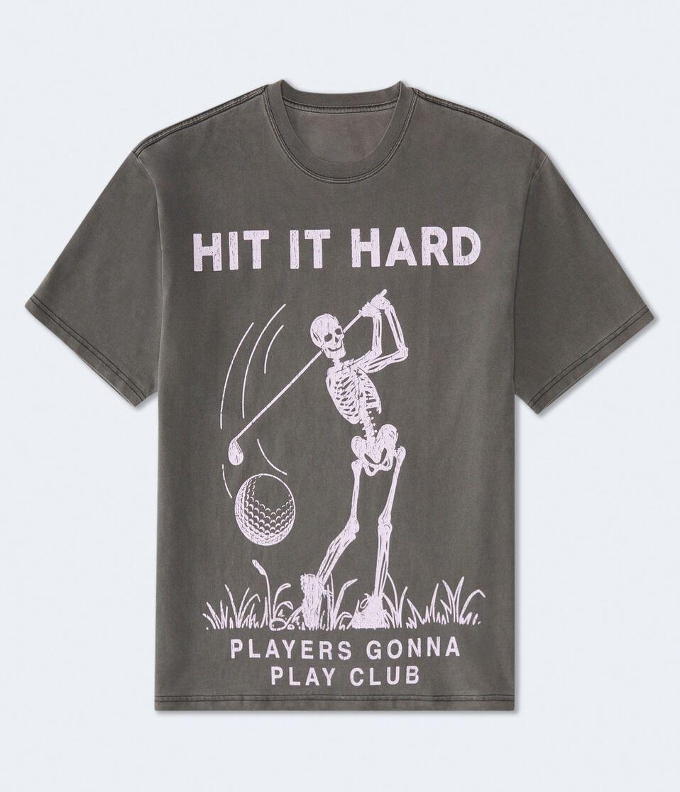 aéropostale Golf Skeleton Graphic Tee black