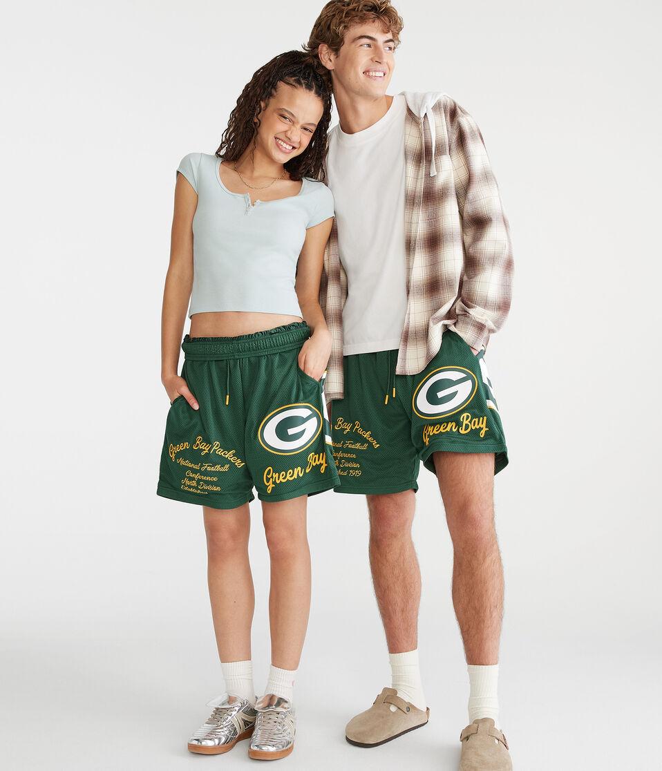 Aéropostale Green Bay Packers Mesh Shorts 6" Green
