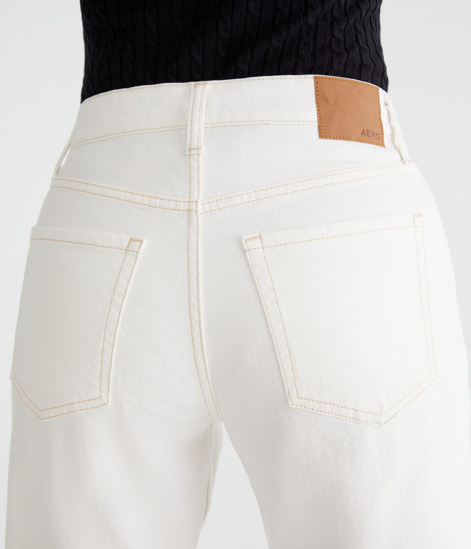 Aéropostale High-Rise Baggy Jean Cream
