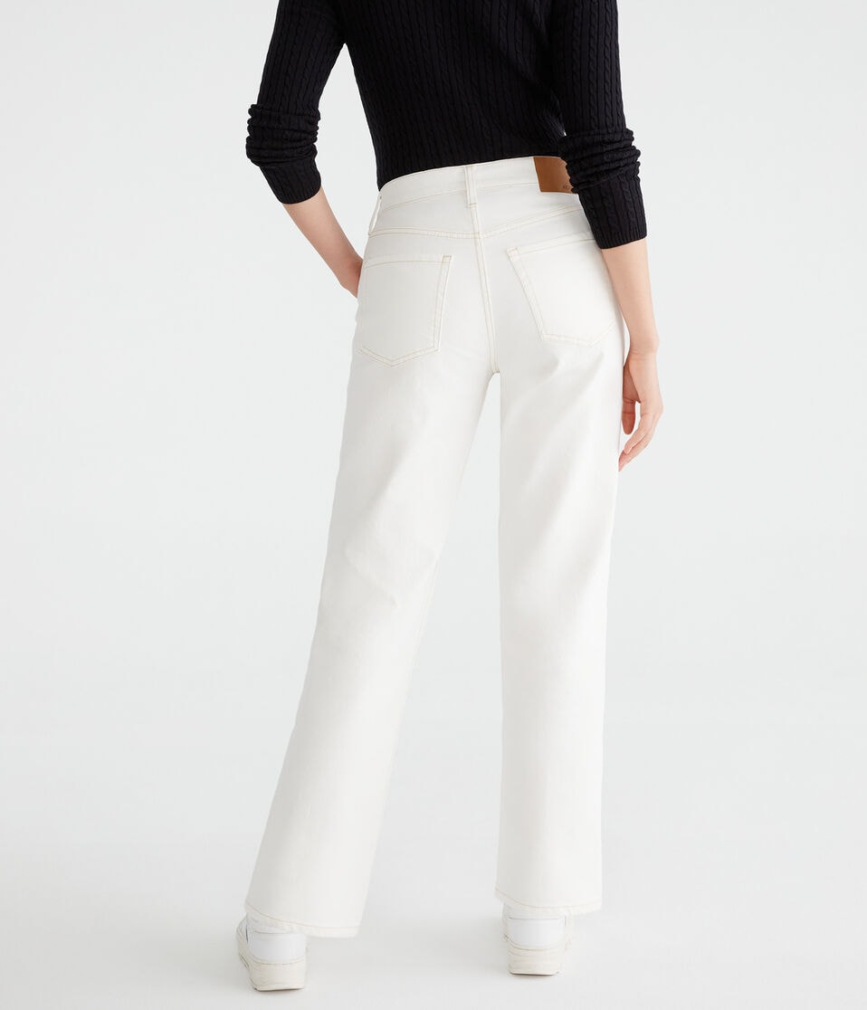 Aéropostale High-Rise Baggy Jean Cream