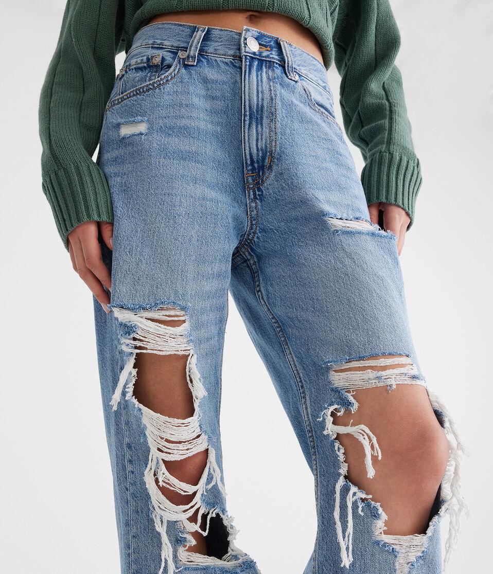Aéropostale High-Rise Baggy Jean Medium Wash