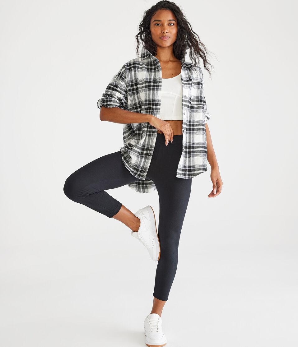 Aéropostale High-Rise Capri Leggings Black Fox