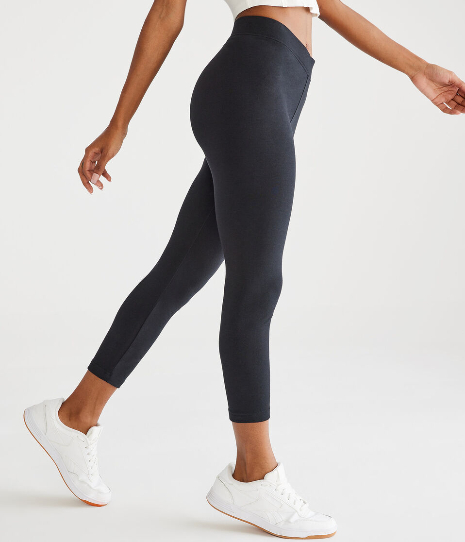 aéropostale High-Rise Capri Leggings black fox
