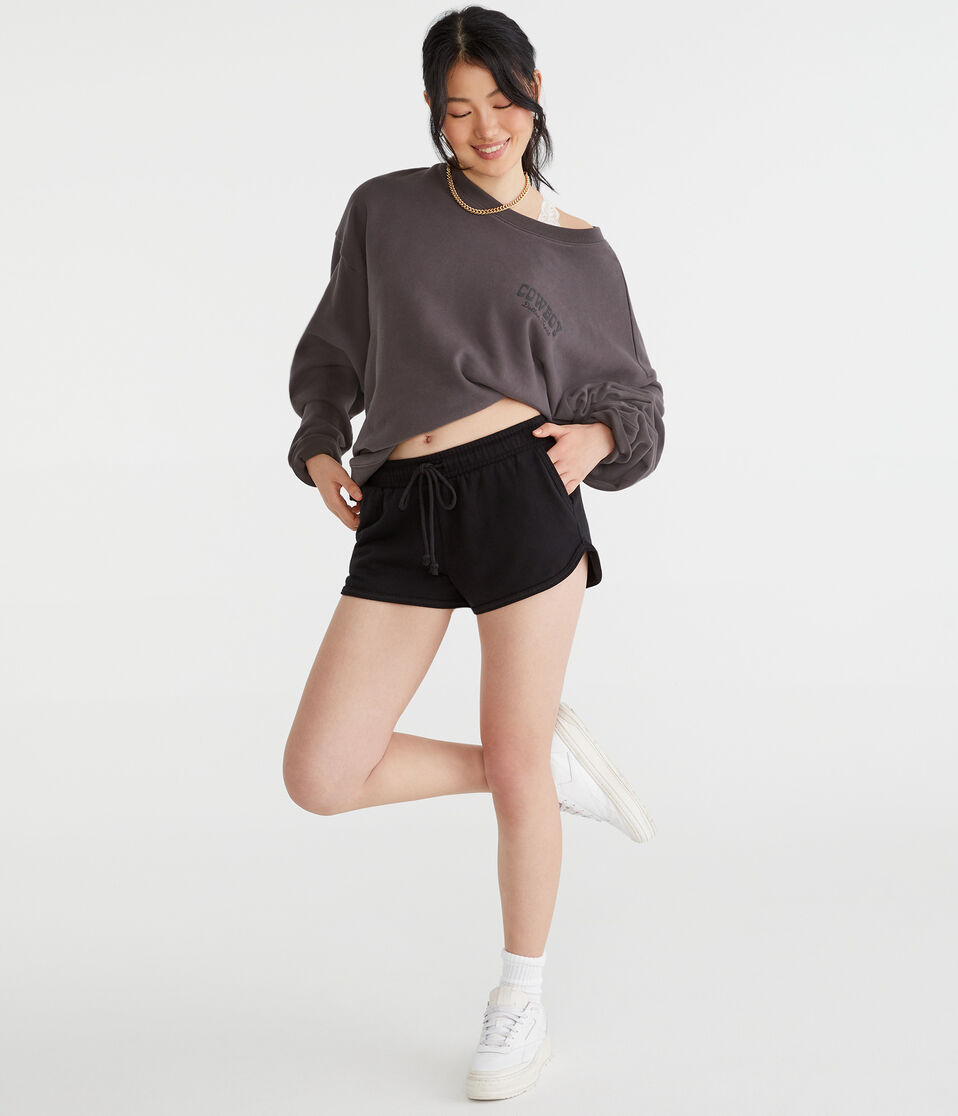 Aéropostale High-Rise Dolphin Shorts Black Fox