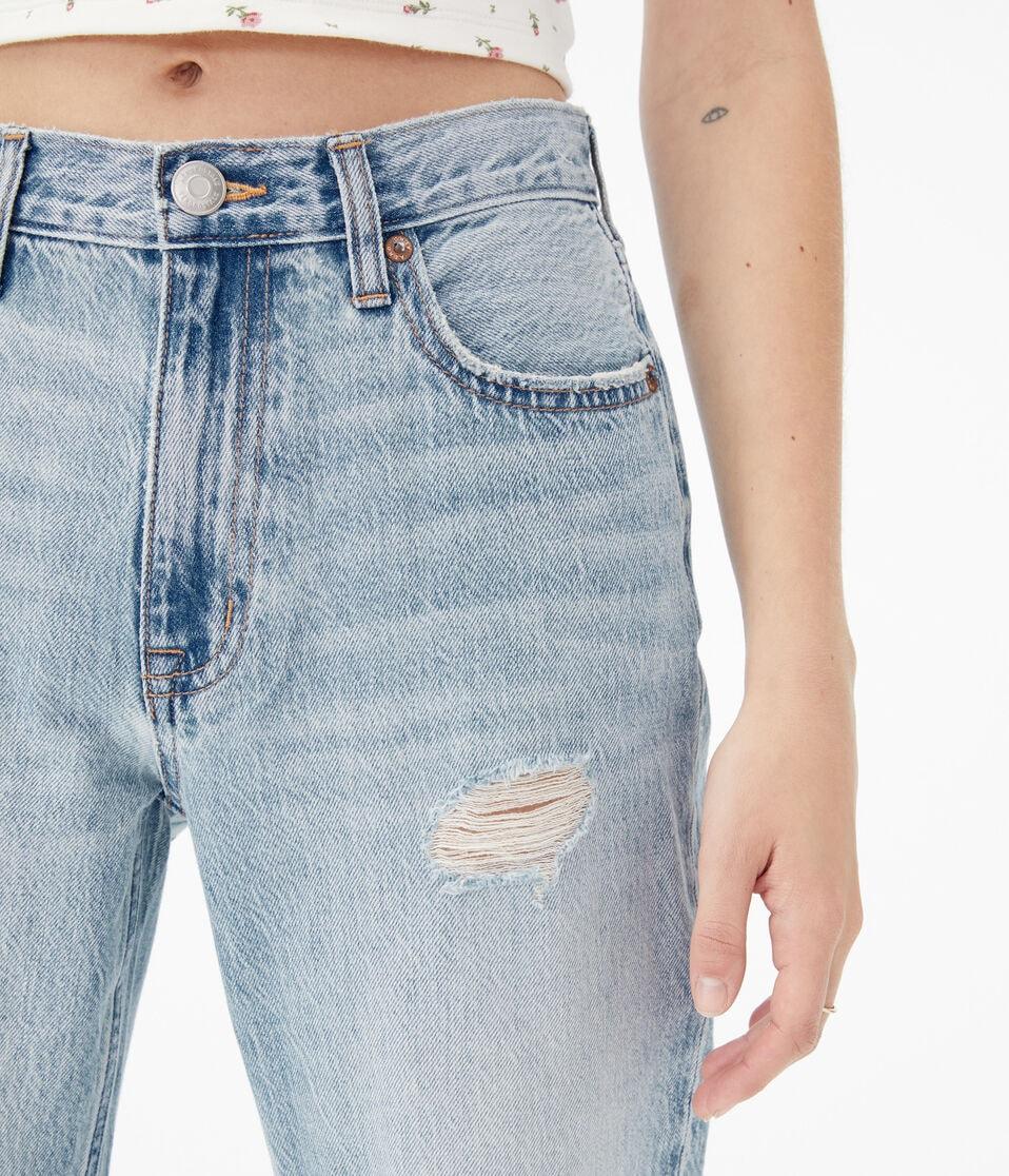 Aéropostale High-Rise Mom Jean Light Wash