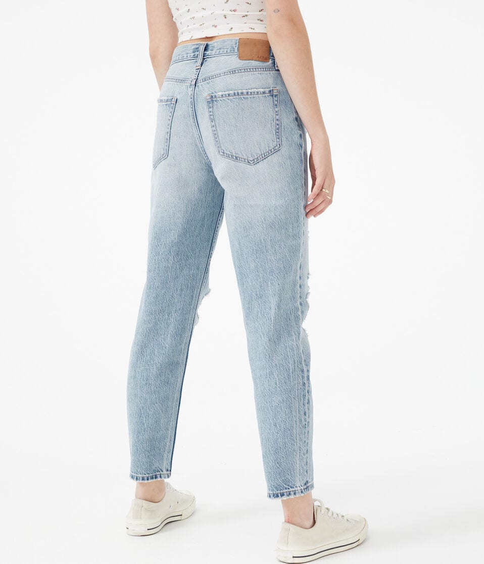 Aéropostale High-Rise Mom Jean Light Wash