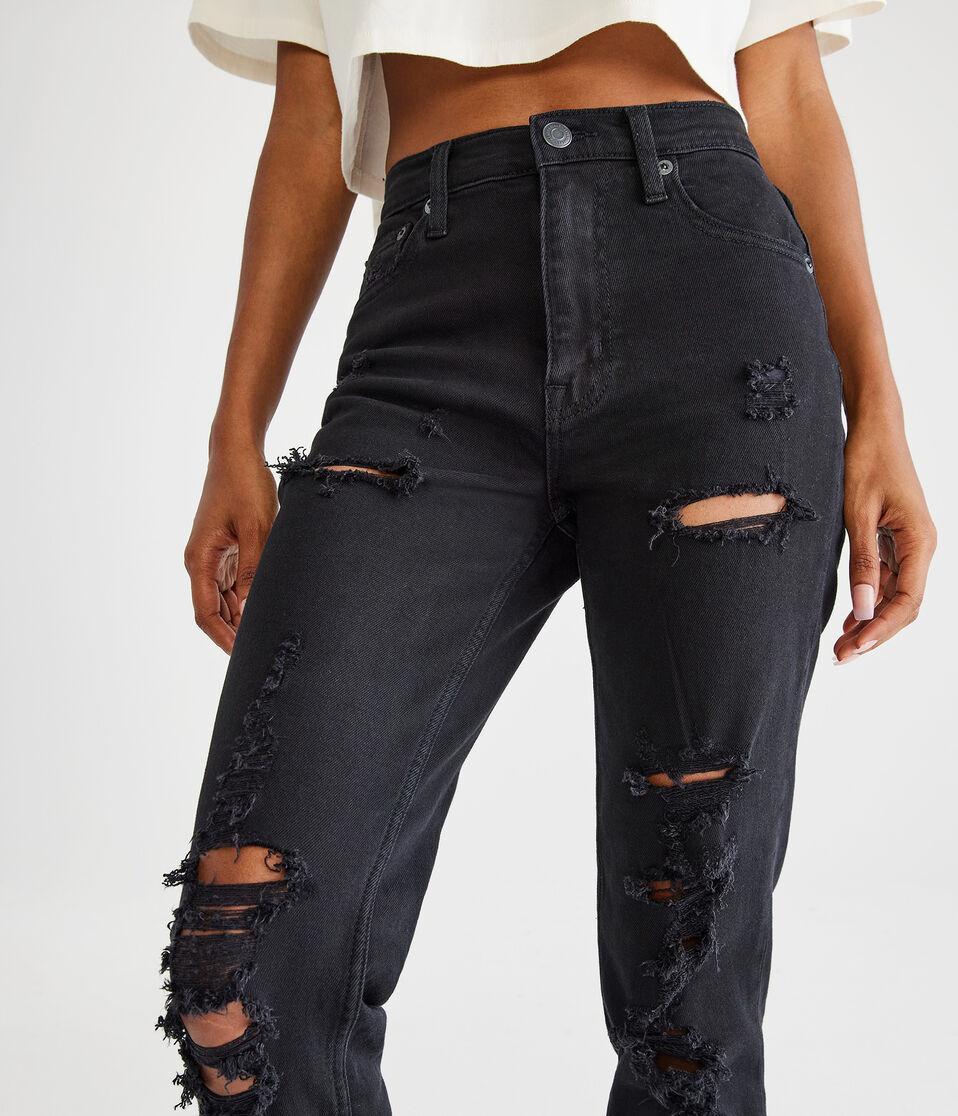Aéropostale High-Rise Stretch Mom Jean Black