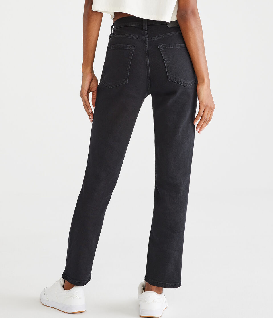 Aéropostale High-Rise Stretch Mom Jean Black
