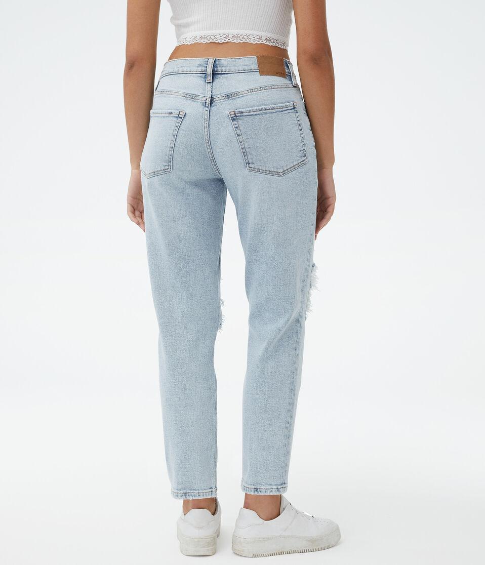 Aéropostale High-Rise Stretch Mom Jean Light Wash
