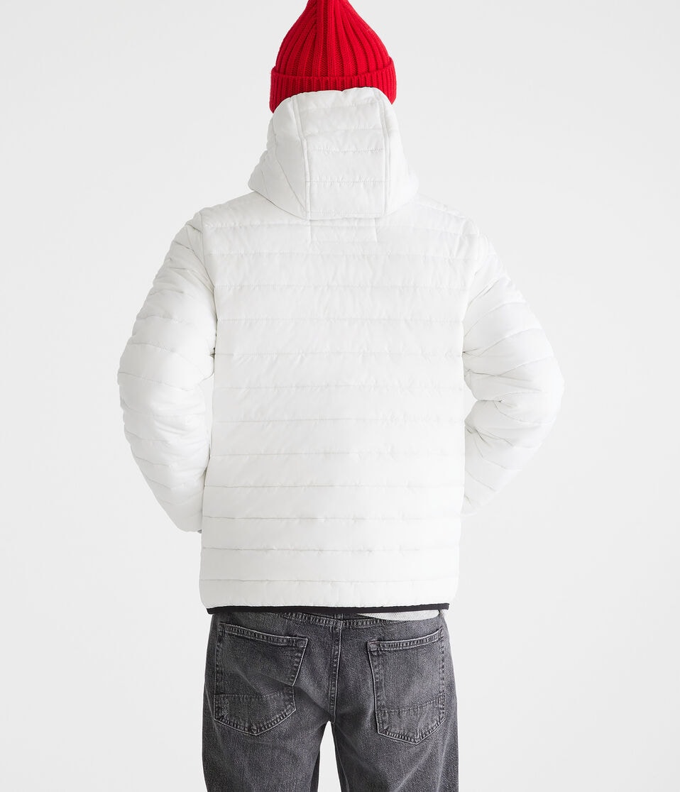 Aéropostale Hooded Midweight Puffer Jacket Bleach