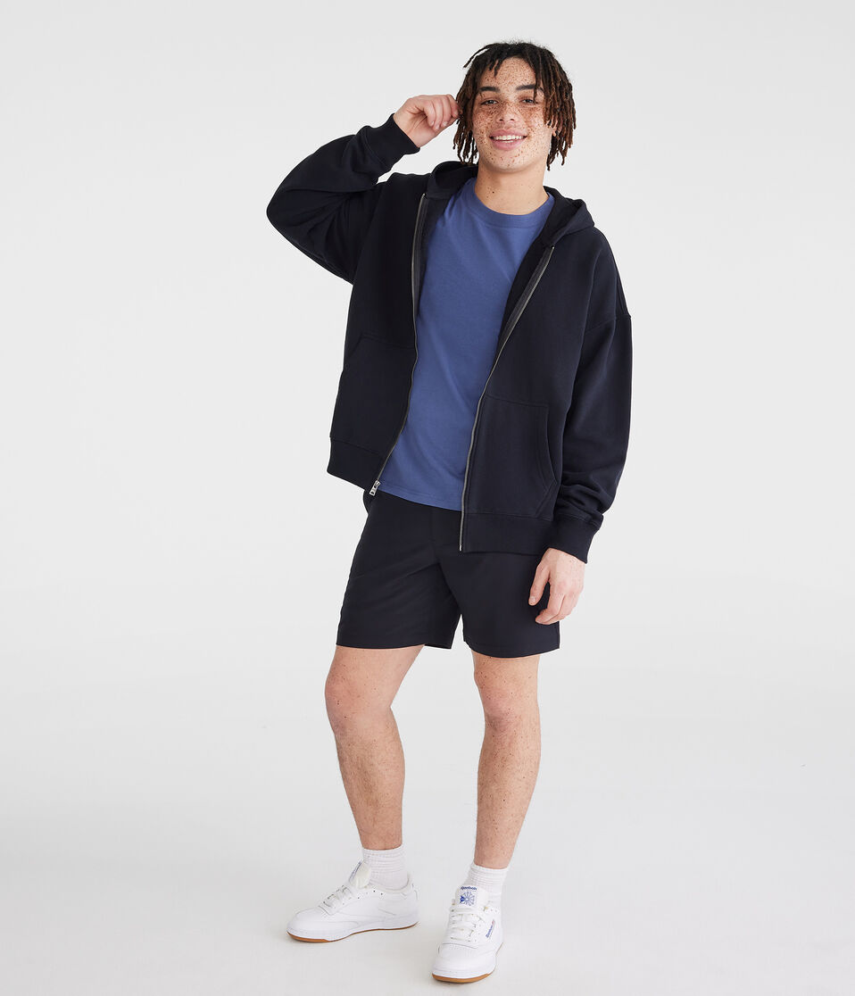 Aéropostale Hybrid Flat-Front Shorts 7" Black Fox