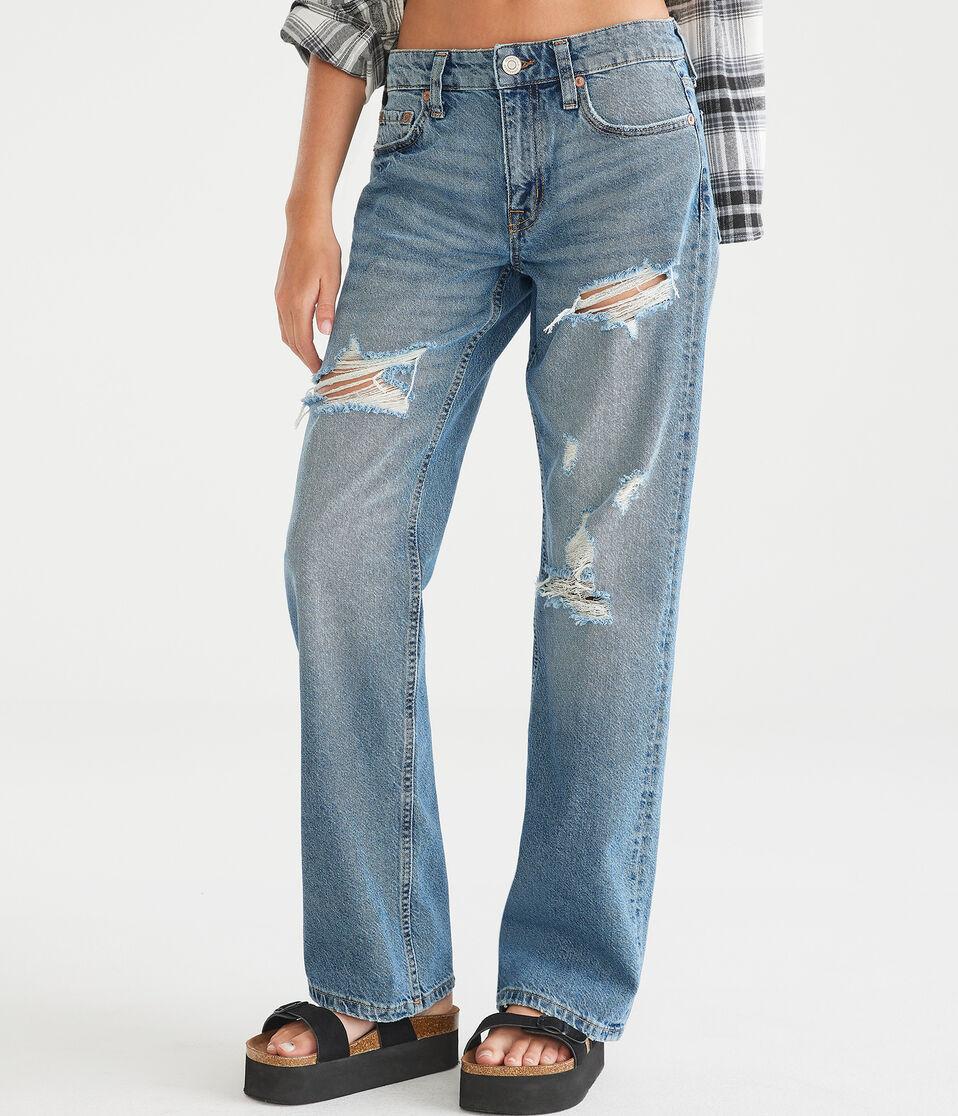 aéropostale KND Low-Rise Baggy Jean medium wash