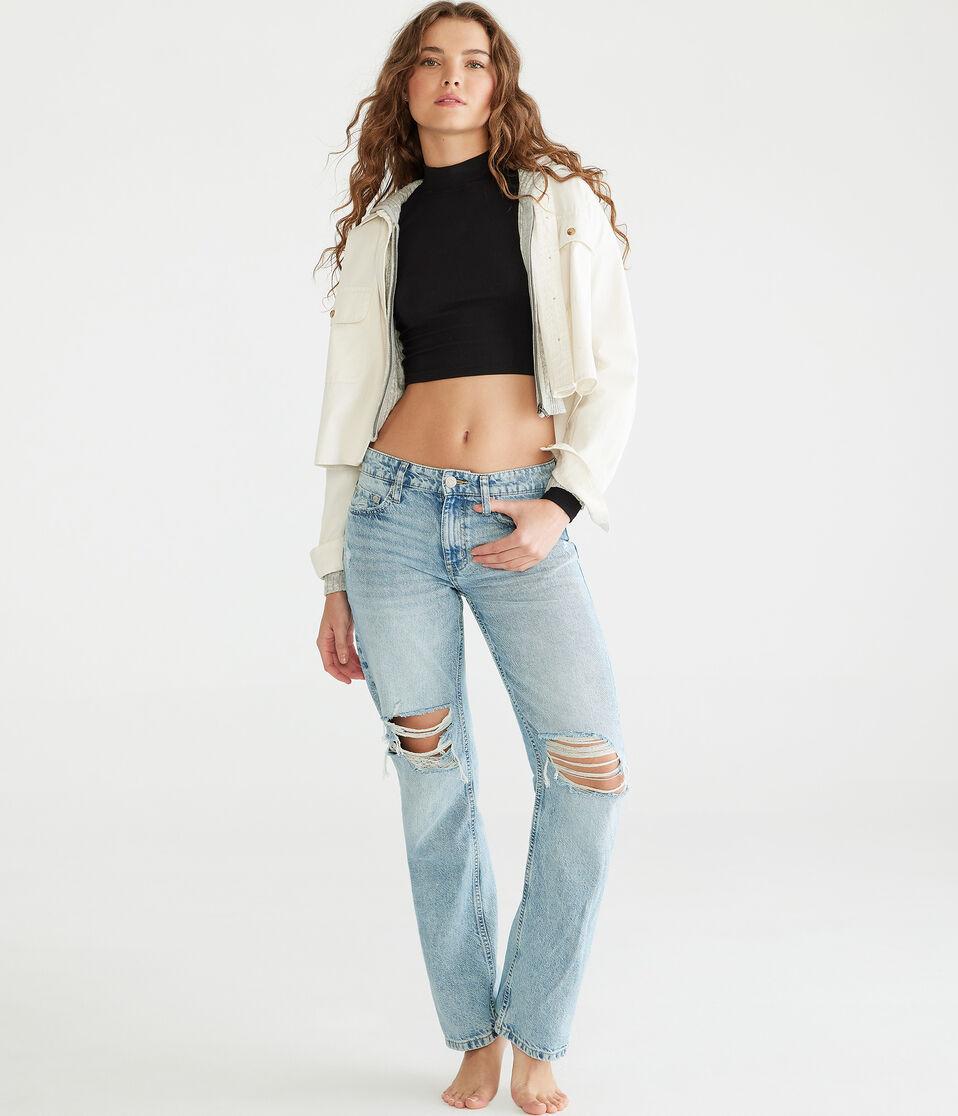 Aéropostale KND Low-Rise Baggy Jean Medium Wash