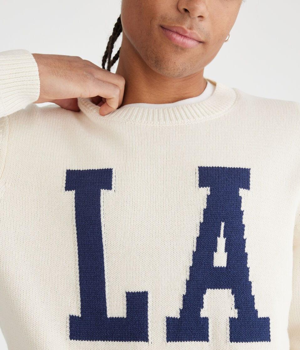 Aéropostale LA Graphic Crew Sweater Nude
