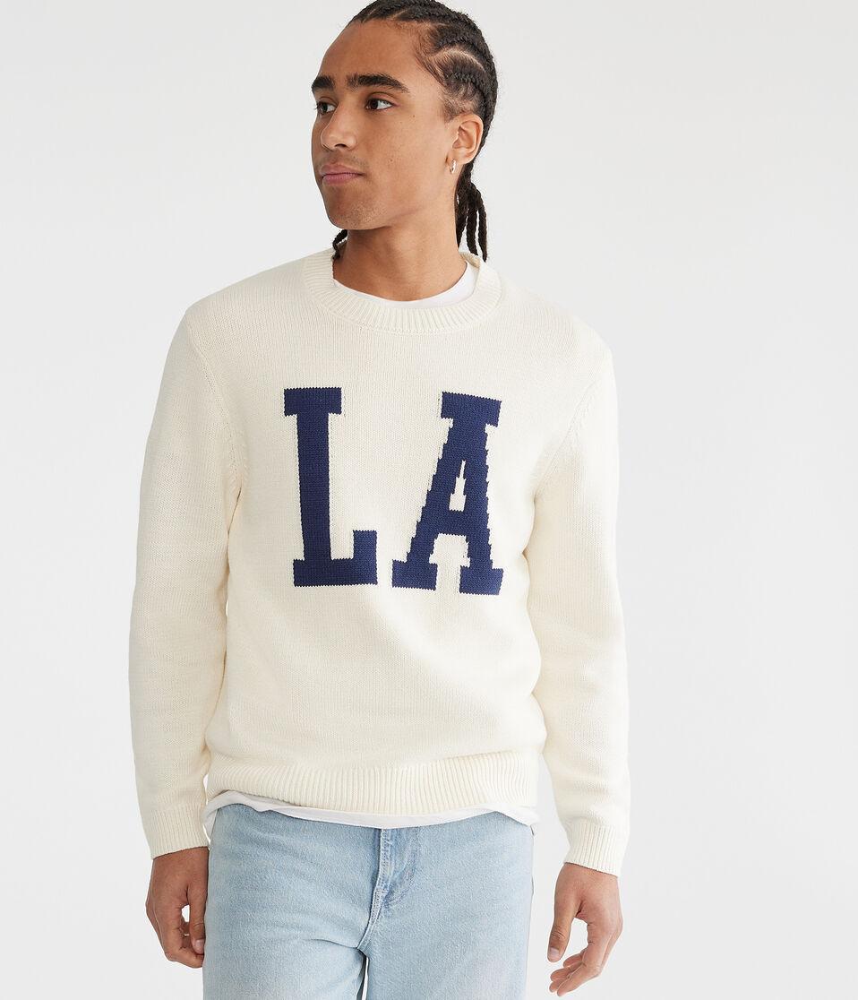 aéropostale LA Graphic Crew Sweater nude