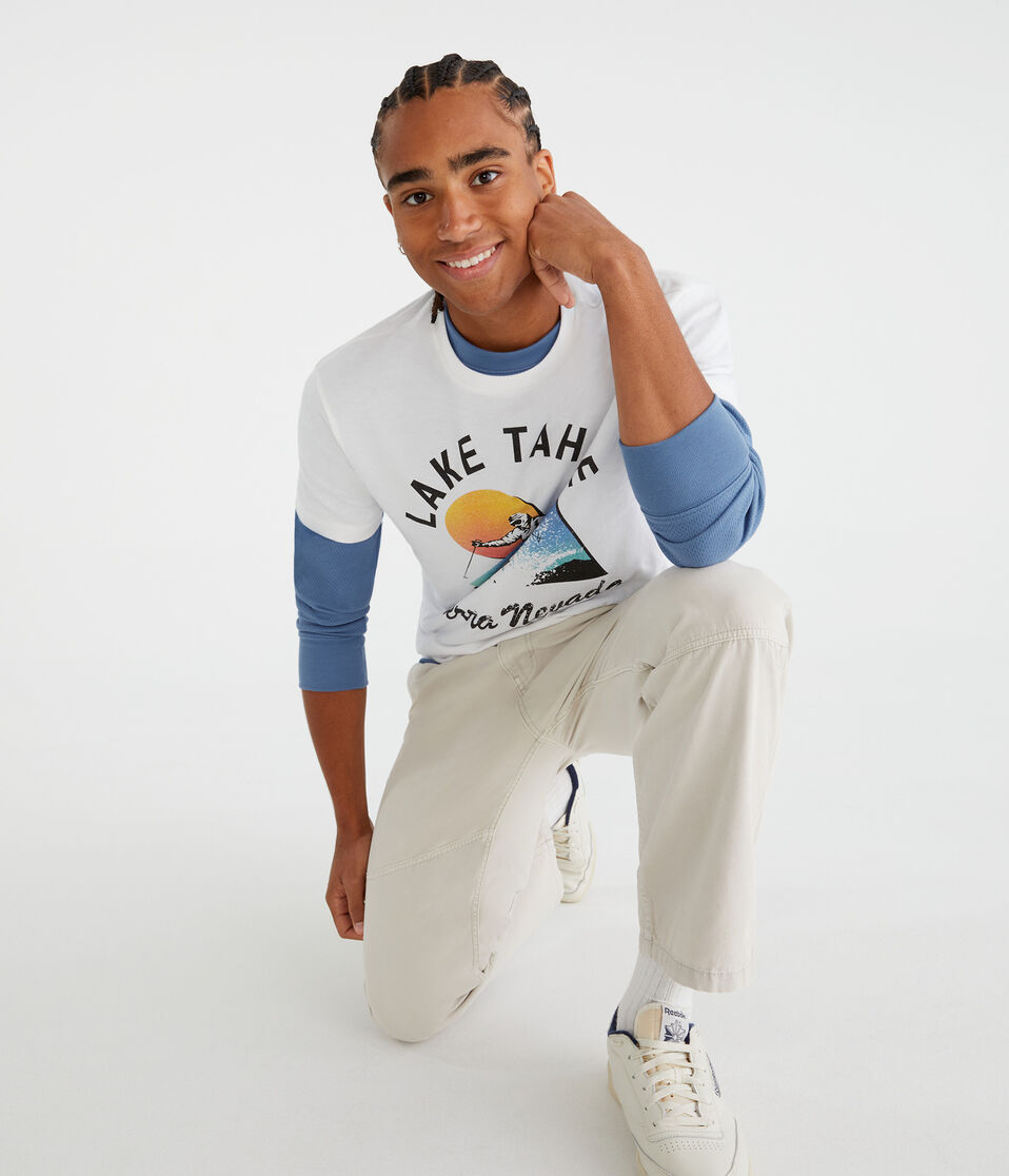 Aéropostale Lake Tahoe Graphic Tee Bleach