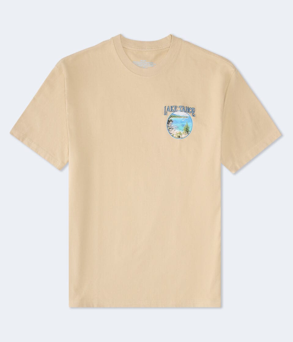 Aéropostale Lake Tahoe Graphic Tee Tan