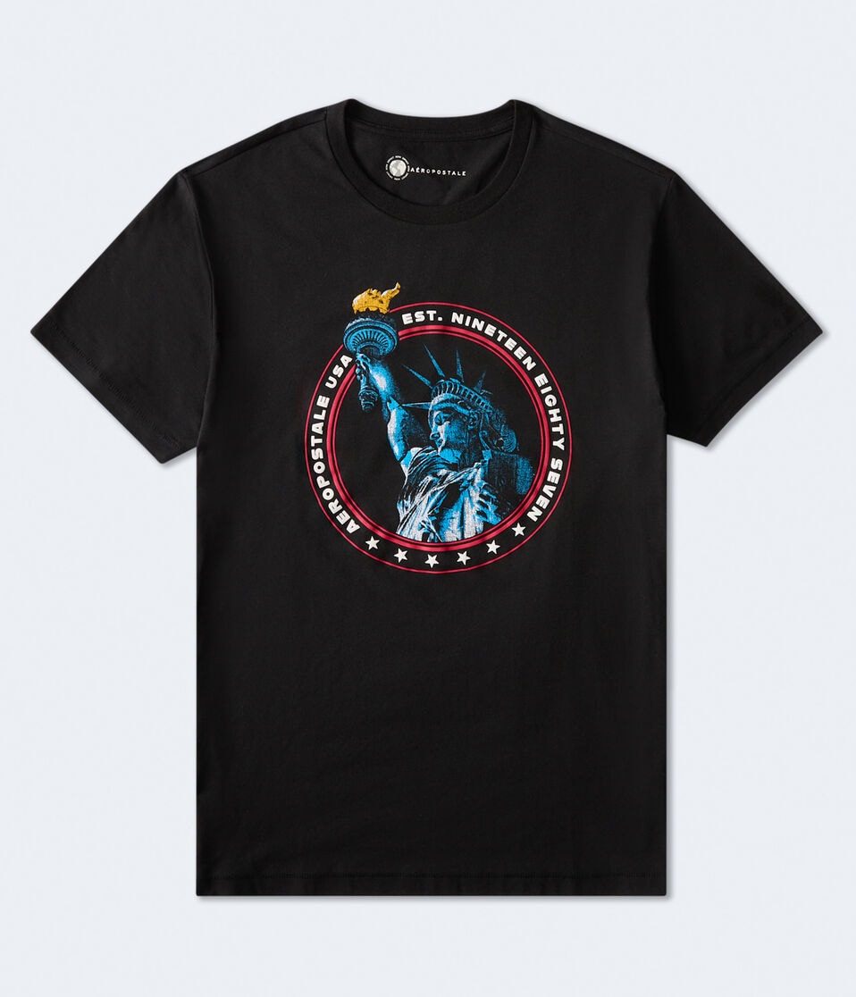aéropostale Aeropostale Liberty Circle Graphic Tee black fox