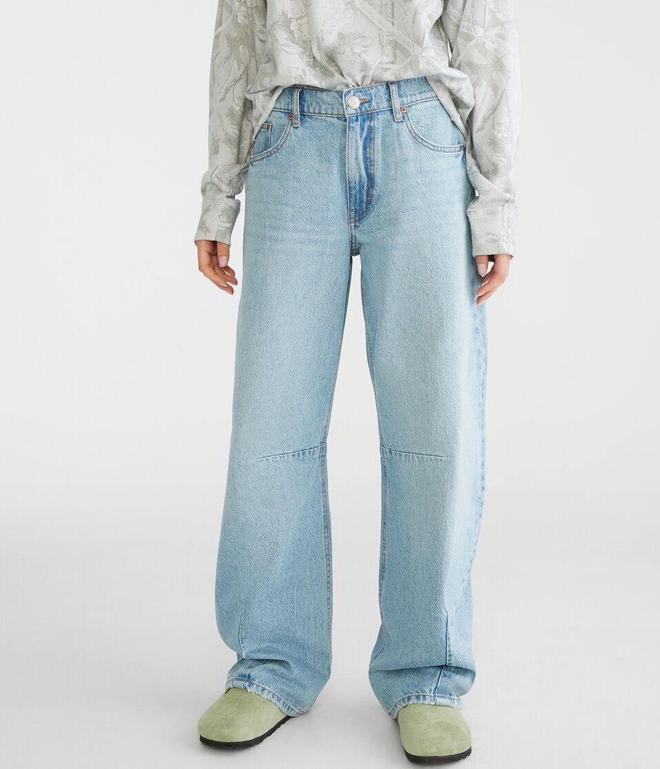 aéropostale Low-Rise Baggy Barrel Jean light wash