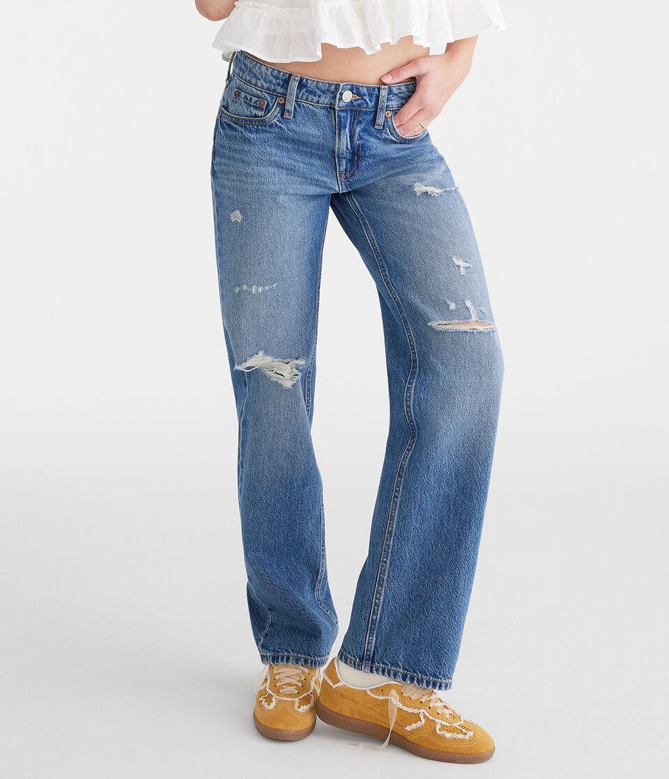 aéropostale Low-Rise Baggy Jean dark wash