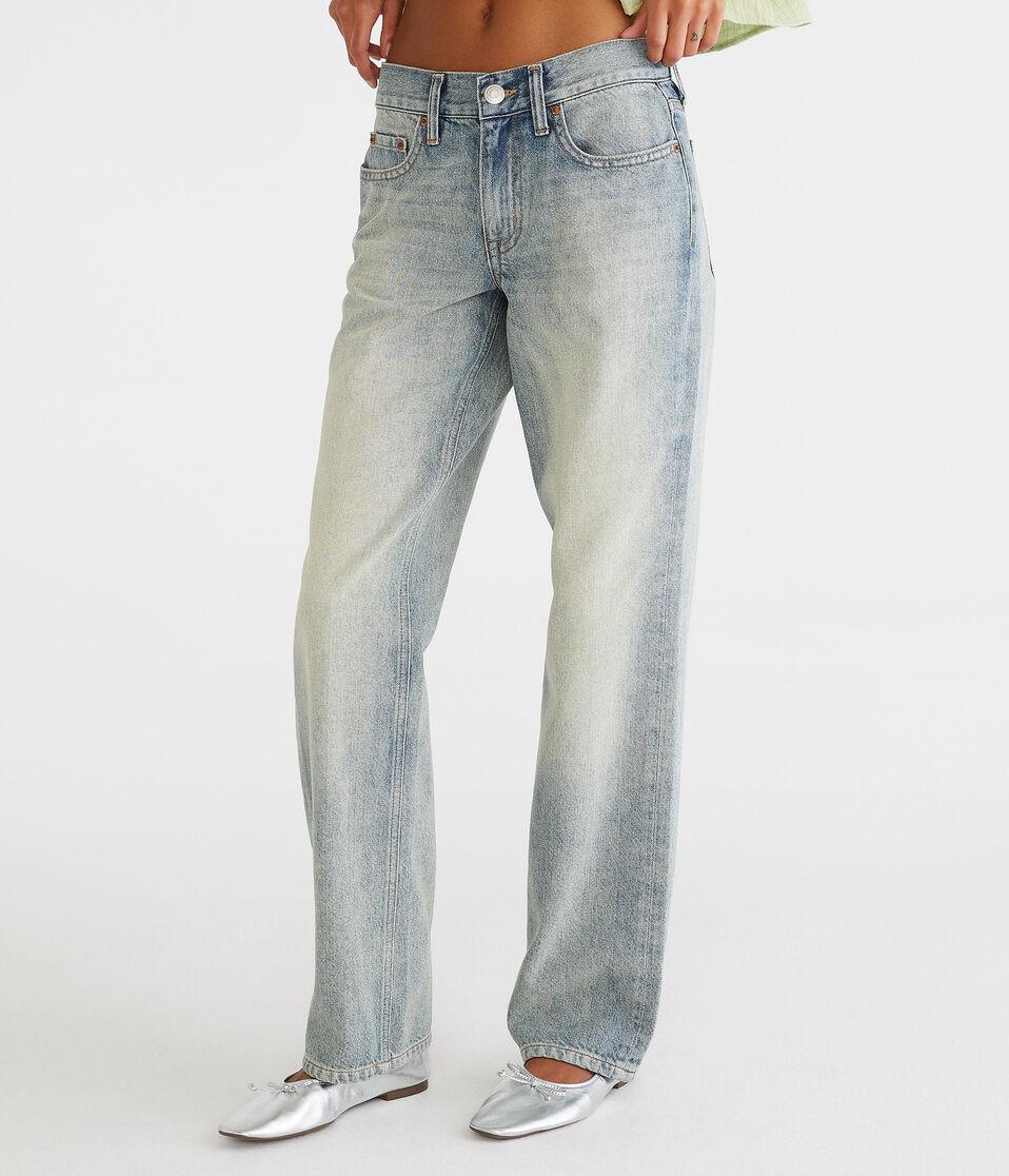 aéropostale Low-Rise Baggy Jean medium wash