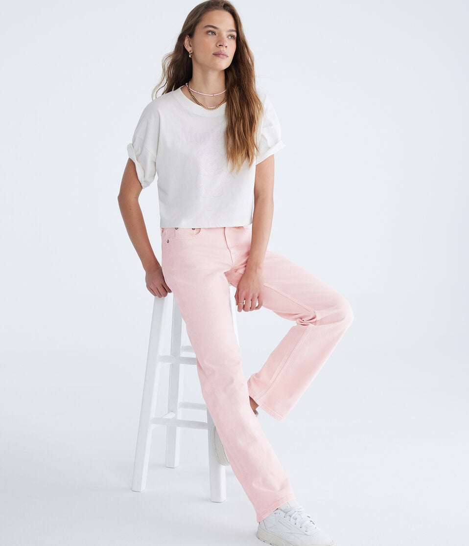 Aéropostale Low-Rise Baggy Jean Pink