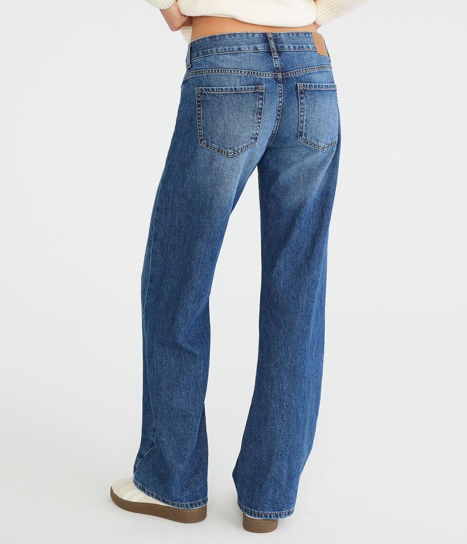 Aéropostale Low-Rise Baggy Wide Leg Jean Dark Wash