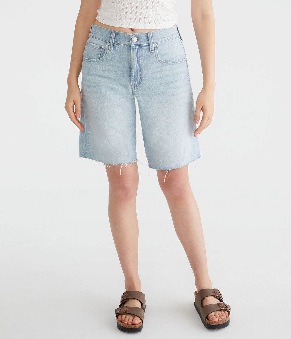 aéropostale Low-Rise Bermuda Short light wash
