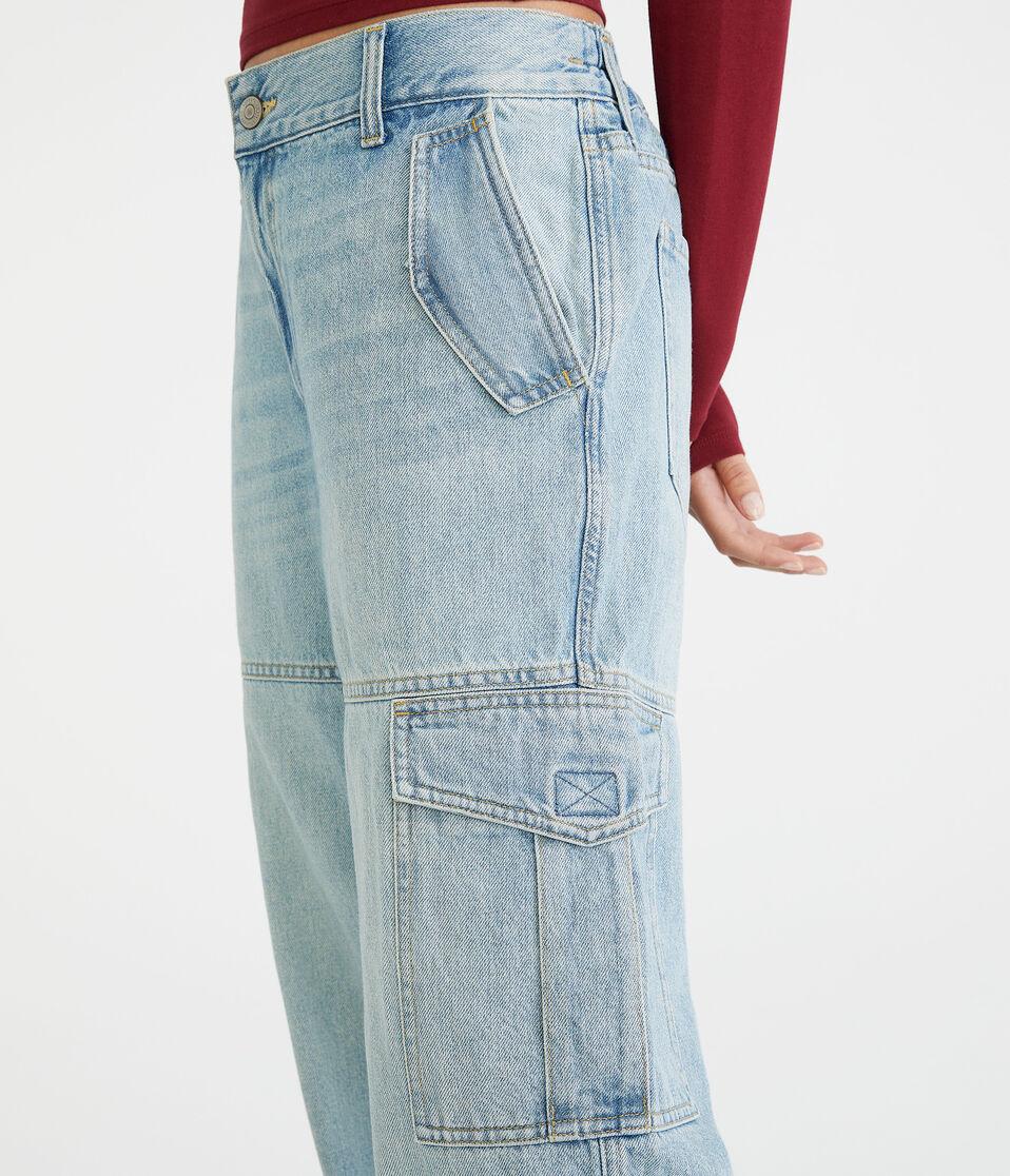Aéropostale Low-Rise Cargo Jean Light Wash