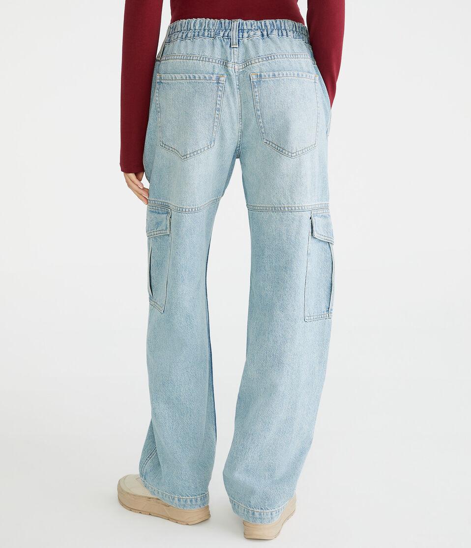 Aéropostale Low-Rise Cargo Jean Light Wash