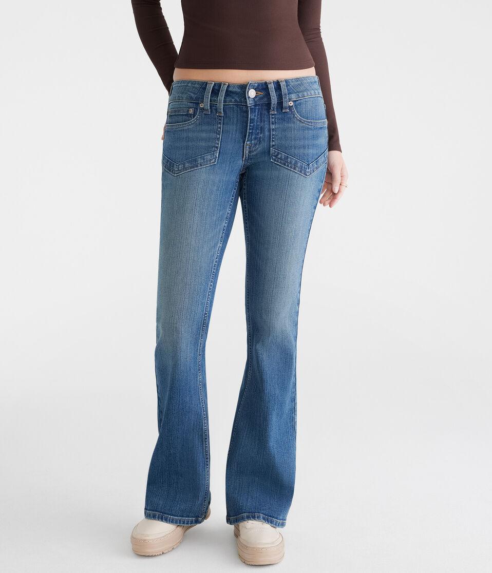 aéropostale Low-Rise Flare Jean dark wash