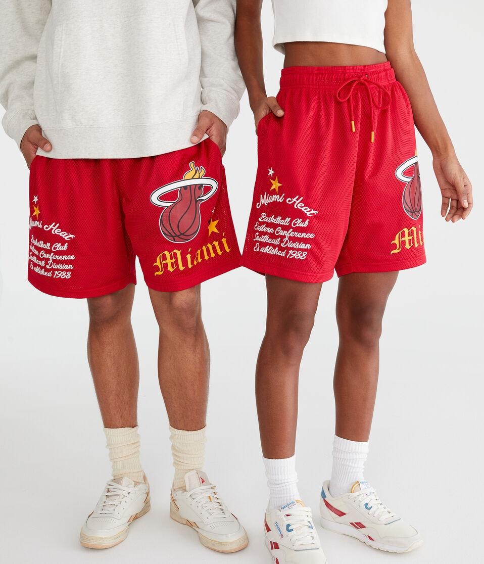 aéropostale Miami Heat Mesh Shorts 6" red