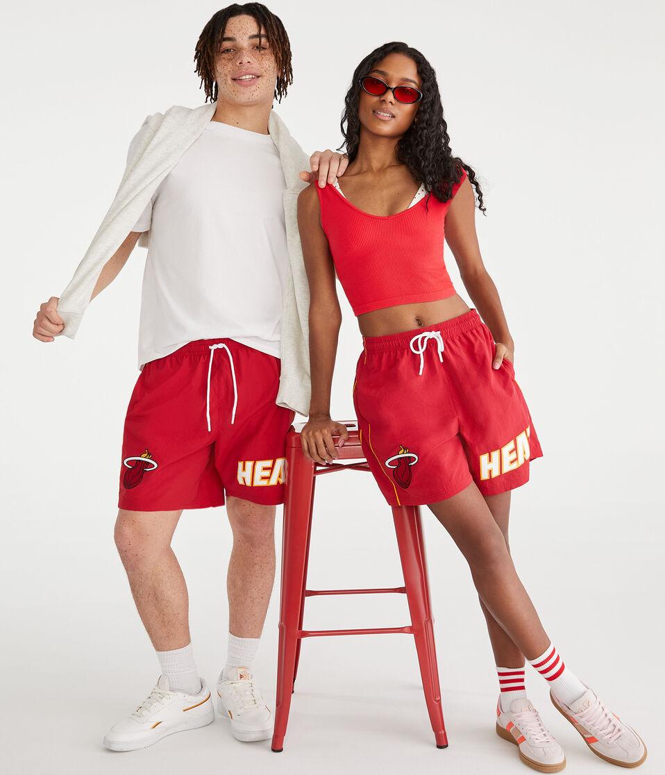 Aéropostale Miami Heat Nylon Shorts 6.5" Red