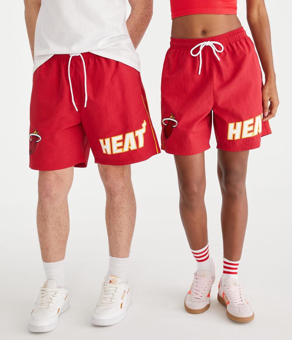 aéropostale Miami Heat Nylon Shorts 6.5" red