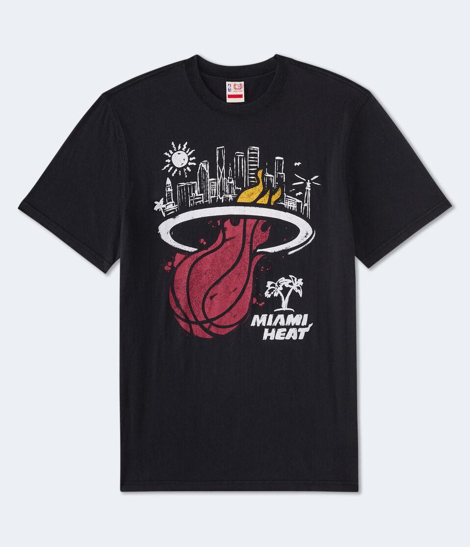 aéropostale Miami Heat Relaxed Graphic Tee black